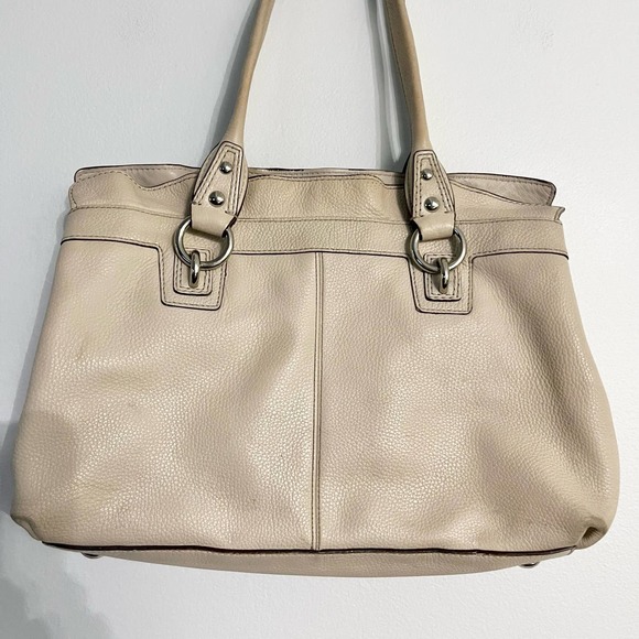 COACH Penelope Cream Off White Handbag Satchel Tote Shoulder Bag Silver Hardware - Picture 7 of 12